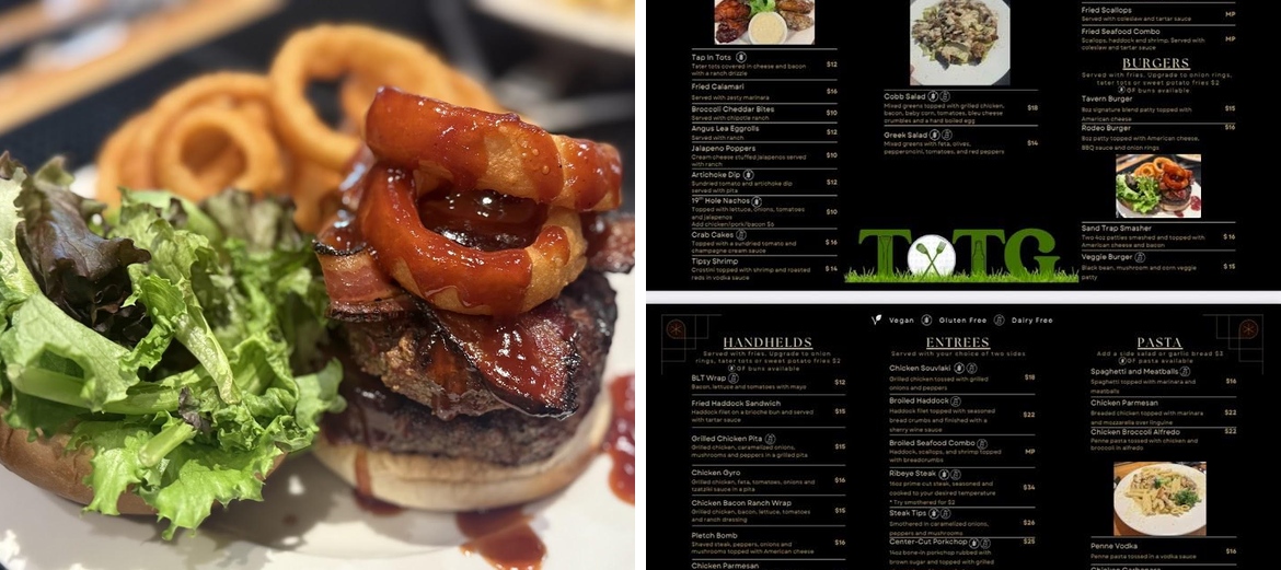 Tavern on the Greens Menu
